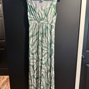 Boden Green and White Sleeveless Sundress